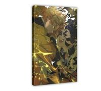 Kaigaku Vs Zenitsu Demon Slayer Poster Canvas Poster Bedroom Decor Sports Landscape Office Room Decor Gift Frame-style 08x12inch(20x30cm)