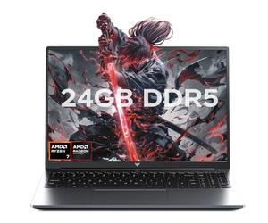 KAIGERR 2026 Gaming Laptop, 24GB DDR5 512GB NVMe SSD Laptop Computer with AMD Ryzen 7 H255(8C/16T, Up to 4.9GHz), 16.0 inch Windows 11 Laptop, Radeon RX Vega 8 Graphics,WiFi 6, Backlit KB