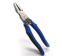 KAIHAOWIN Linesman Pliers 8'' High Leverage Side Cutters-Heavy Duty Chromium Vanadium Steel Combination Plier-Cut ACSR/Nails/Screws-Multitools Wire Stripper Crimper Professional Pliers