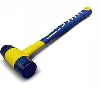 KAIHAOWIN Small Mallet Hammer, Double-Faced Soft Mallet with Ergonomic Shaped Plastic Handle and Anti-Slip Coating for Jewelry, Leather Crafts, Woodworking - 30mm