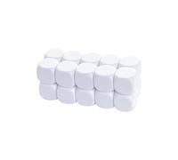 kaiheng 22mm Acrylic Dice with Smoothed Surface 20PCS with Rounded Corner Blank White Dice Cubes for Board Games, DIY Sticker, Math Counting Teaching, Party Fun