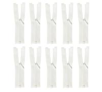 kaihuiyyyt 10 PCS Tiny White Zippers for Doll Sewing Clothes 2.76 inch Long Nylon Zipper Fastener with Alloy Zipper Puller Colorful Mini Zippers for Clothes Wallet DIY Sewing Accessories