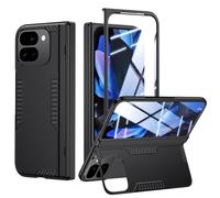 Kaiiecal for Google Pixel-9-Pro Fold Case: Slim Hinge Stand Case with Screen Protector - Support Wireless Charging - Soft Protective Phone Cover for Google Pixel 9Pro Fold (Black)