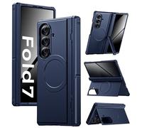 Kaiiecal for Samsung Galaxy Z-Fold-7 Case: Magnetic Shockproof [Dual-Stand] [Hinge Protection] [Fit for Magsafe] [Anti-Scratch] [Anti Spy] Protective Phone Cover for ZFold 7 5G 2025 (Blue)