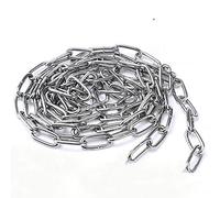 KAIISSA 304 Stainless Steel Chain Strong Bright Heavy Duty Welded Steel Chain for Hanging Fence Walking Dog Swing Chain Clothes Drying Chain Max Load 200kg 4mm