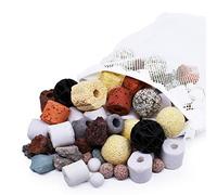 KAIISSA Aquarium Fish Tank Filter Media, Ceramic Rings Bio Balls Porous Filter Biochemical Ball Activated Carbon Filtration Material for Aquarium Fish Tank Pond Waterfall Fountain (20-In-1, 500g)