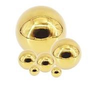 KAIISSA Golden Gazing Ball, 6 Pcs 50-150 mm Stainless Steel Polished Shiny Globe Reflective Smooth Garden Spheres Seamless Hollow Gazing Globe for Home Garden Outdoor Road Ornament Decor (6 Pcs Mix)