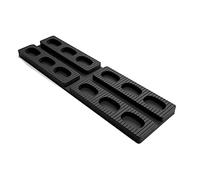 KAIISSA Window Glazing Glass Packers Spacers, Flat Floor Glass Shim Glass Gasket Spacers and Leveling Flooring Packers, Thickness 5mm, Black (Pack of 50) (80x20mm)