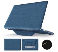 KAIJIAbox Case for MacBook Pro 16 Inch Case, 2024-2021 M4 M3 M2 M1 Pro/Max, Model A3186 A3403 A2991 A2780 A2485, Foldable Stand and Mouse Pad/Bag, Plastic Hard Shell, Woven Fabric Protective, Navy