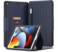 KAIJIAbox for iPad 9th/8th/7th Generation Case 10.2 inch 2021/2020/2019, PU Leather Strong Magnetic Cover with Multi-Angle Magnetic Stand, Pencil Holder, Card Slots, Auto Sleep/Wake, Dark Blue