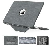 KAIJIAbox for MacBook Pro 14 inch Case,Woven Fabric Case with Foldable Stand,Bottom Mesh Structure Heat Dissipation,for MacBook Pro 14“ (2021-2025) [M5/M4/M3/M2/M1], Gray