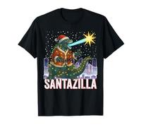 Kaiju Christmas Santazilla Japanese Monster Dinosaur Boy T-Shirt