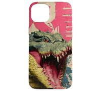 Kaiju Crocodile Monster Vintage Japanese Poster Art Case for iPhone 15 Plus
