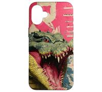 Kaiju Crocodile Monster Vintage Japanese Poster Art Case for iPhone 16 Plus
