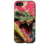 Kaiju Crocodile Monster Vintage Japanese Poster Art Case for iPhone SE (2020) / 7/8