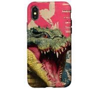 Kaiju Crocodile Monster Vintage Japanese Poster Art Case for iPhone X/XS