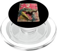 Kaiju Crocodile Monster Vintage Japanese Poster Art PopSockets PopGrip for MagSafe