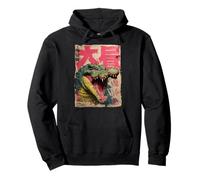 Kaiju Crocodile Monster Vintage Japanese Poster Art Pullover Hoodie