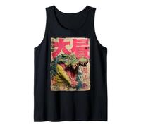 Kaiju Crocodile Monster Vintage Japanese Poster Art Tank Top