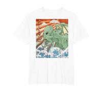 Kaiju Cthulhu Necronomicon Japanese Monster Anime Vintage T-Shirt, Men's Big and Tall, White, 5X Tall