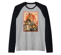 Kaiju Easter Bunny Tokyo Funny Egg Hunt Japanese Vibe Raglan Baseball Tee