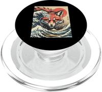 Kaiju Fox of the Waves Japanese Ukiyo-e Inspired Artwork PopSockets PopGrip for MagSafe