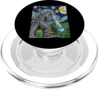 Kaiju Japanese Monster Van Gogh Starry Night Japan Poster PopSockets PopGrip for MagSafe