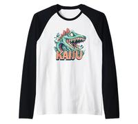Kaiju Monster Style for a Thrilling Look Raglan Baseball Tee