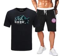 Kaiju No 8 Mens T-Shirt Tracksuits Set Short Sleeve Suit 2 Piece 8 Kaijuu Casual Outfits Summer Kafka Hibino Tracksuit Sets Mina Ashiro Jogging Set Shorts&T-Shirt