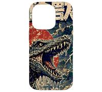 Kaiju Storm Wave Sea Monster Vintage Japanese Graphic Case for iPhone 14 Pro