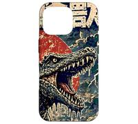 Kaiju Storm Wave Sea Monster Vintage Japanese Graphic Case for iPhone 16 Pro