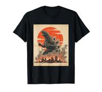 Kaiju Towering Sunset Vintage Japanese Legendary Monster T-Shirt