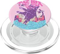 Kaiju, Vintage Japanese Anime Monster Cat Pastel PopSockets PopGrip for MagSafe