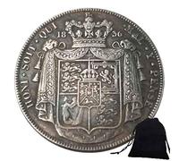 KaiKBax 1836 Great United Kingdom Old Coin - British Crown Victoria Queen Coins - Commemorative Nickel Coins - Carved Art Gift for Friends gift Bag