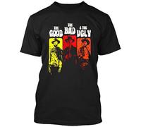 KAILANGQI Men's The Good The Bad and, The Good The Bad and The Ugly Vintage T Shirt Black XXL