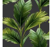 Kailani Leaf Wallpaper Belgravia Charcoal One Size