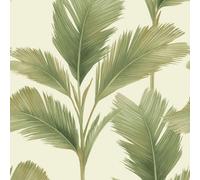Kailani Leaf Wallpaper Sage Green / Cream Belgravia 59122