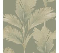 Kailani Tropical Palm Leaf Wallpaper with Matte Finish for Walldecoration, Wallcovering Hallways, Lounges, Feature Walls Sage Belgravia 59120
