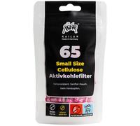 KAiLAR 65 Pink Cellulose Activated Carbon Filters Slim (6 mm) with Vegan Activated Carbon Made from Coconut Shells | for a Low-Toxic and Gentle Smoking Experience Without Clogging