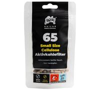 KAiLAR 65 Unbleached Cellulose Activated Carbon Filters Slim (6 mm) with Vegan Activated Carbon from Coconut Shells | For a Gentle Smoking Experience without Clogging (Cold Resistance)