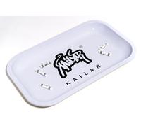 KAiLAR Rolling Tray White | 27 x 16.5 cm | Rotating Mat for All Types of Self-Turned | Mixing Tray in Elegant and Simple Design with Logo - White