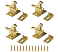 kaileyouxiangongsi 4 Pack Brass Heavy Duty Elbow Latch Window - Cabinet Door Latch for Home/Office/Cabinet Doors &Window Doors，with Mounting Screws