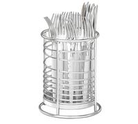 kaileyouxiangongsi Kitchen Utensil Holder For Table Silverware Organizer, 304Stainless Steel Storage Cooking Organizer Caddy Large Capacity Flatware Spoon Spatula Fork（Silvery）