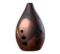 KAILIKETIY 10-hole Ceramic Xun Instrument Ancient Chinese Ocarina for Beginners and Performers Purple Clay Material Traditional Music Instrument Random Style