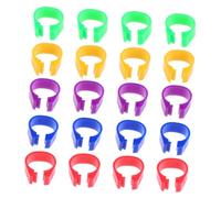 KAILIKETIY 100pcs Clip Poultry Leg Rings Identification Bands for Birds Ducks Chickens Pigeons Easy to Use Lightweight Marking Tags for Small Poultry Breeds