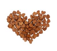 KAILIKETIY 100pcs Heart Buttons Small Wooden Hearts Wooden Bamboo Material Versatile Use Charming Design Heart-Shaped for Sewing Projects Decorating for A Rustic Wedding Home Decor