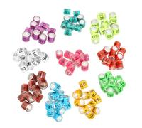 KAILIKETIY 100pcs Pigeon Leg Rings Racing Ankle Bands Foot Markers for Private Pigeons Identification Lightweight Portable Multi-color Mix Random Color
