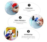 KAILIKETIY 10pcs Elastic Finger Protection Covers for Painting DIY Embroidery and Cross Stitch Sleeves Lightweight Comfortable Knuckle Guards to Reduce Hand Fatigue Portable Craft Sewing