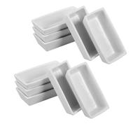 KAILIKETIY 10pcs Laboratory Ceramic Burning Holders High Temperature Resistant Weighing Dishes for Chemical Experiments Large Capacity Porcelain Ash Boats