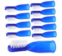 KAILIKETIY 10pcs Mini Finger Toothbrushes Soft Bristles Blue Portable Toothbrush for Teeth Cleaning for Prisons and Hospitals